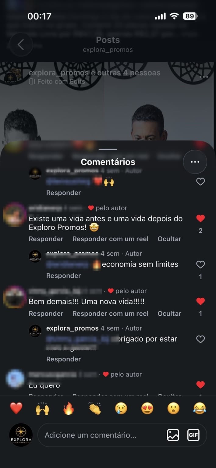 Comentário sobre o Explora Promos